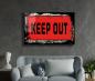 Preview: Keep out Art Design rectangular special Glass Picture!