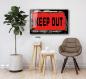 Preview: Keep out Art Design rectangular special Glass Picture!
