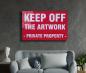 Preview: Keep off the artwork Art Design rectangular special Glass Picture!