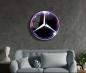 Preview: Mercedes Shining Logo Art Design round special Glass Picture!
