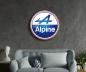 Preview: Alpine Logo Art Design round special Glass Picture!