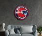 Preview: New England Patriots Art Design rundes spezial Glasbild!