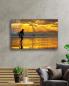 Preview: Sonnenuntergang & Surfer Art Design rechteckiges spezial Glasbild!