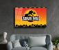Preview: Jurassic Park Art Design rechteckiges spezial Glasbild!