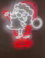 Preview: Neon Led Santa Claus 3D wall lamp for your home, office or shop!