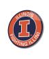 Preview: Illinois Fighting Illini Art Design rundes spezial Glasbild!