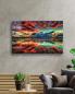 Preview: Sonnenuntergang Art Design rechteckiges spezial Glasbild!