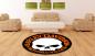 Preview: Harley Davidson Skull Logo round carpet!