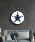 Preview: Dallas Cowboys Art Design rundes spezial Glasbild!