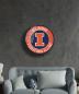 Preview: Illinois Fighting Illini Art Design rundes spezial Glasbild!