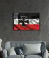 Preview: German imperial flag Art Design rectangular special Glass Picture!