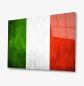 Preview: Italian flag Art Design rectangular special Glass Picture!