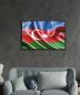 Preview: Azerbaijan flag Art Design rectangular special Glass Picture!