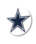 Preview: Dallas Cowboys Art Design rundes spezial Glasbild!