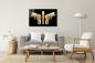 Preview: Goldene Pistole Art Design rechteckiges spezial Glasbild!