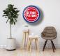Preview: Detroit Pistons Art Design rundes spezial Glasbild!