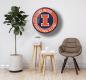 Preview: Illinois Fighting Illini Art Design rundes spezial Glasbild!