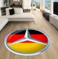 Preview: Mercedes German Flag Logo round carpet!