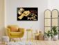 Preview: Goldener Revolver Art Design rechteckiges spezial Glasbild!