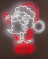 Preview: Neon Led Santa Claus 3D wall lamp for your home, office or shop!
