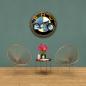 Preview: Bmw Motorrad Retro Art Design round special Glass Picture!