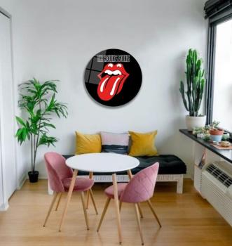 Rolling Stones Art Design round special Glass Picture!