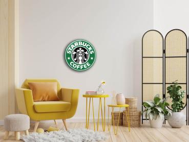 Starbucks Art Design round special Glass Picture!