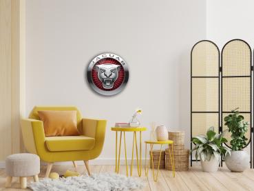 Jaguar Art Design rundes spezial Glasbild!
