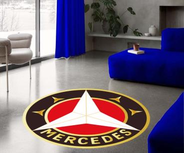 Mercedes Vintage Logo round carpet!