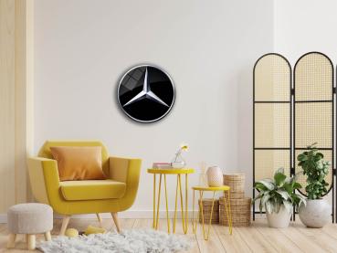 Mercedes Art Design rundes spezial Glasbild!
