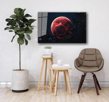 Der Mond Art Design rechteckiges spezial Glasbild!