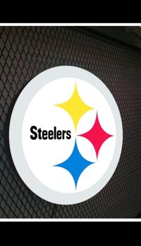 ​Pittsburgh Steelers Logo Led Leuchtschild Wandleuchte! (rund)