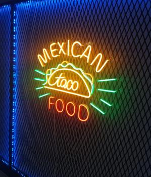 Mexican Food Taco Neon Led Werbeleuchte für ihr Restaurant!