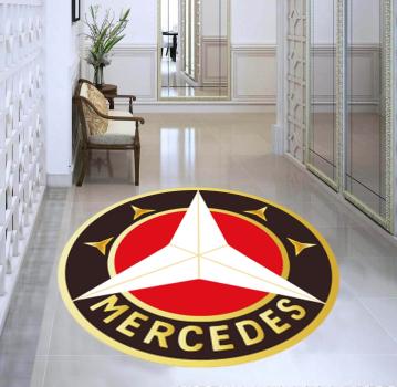 Mercedes Vintage Logo round carpet!