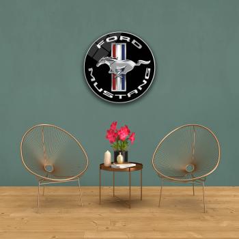 Ford Mustang Art Design round special Glass Picture!
