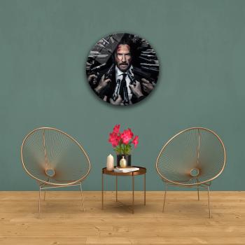 John Wick Art Design round special Glass Picture!