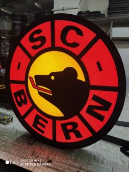 ​SC Bern Logo Led Leuchtschild Wandleuchte! (rund)