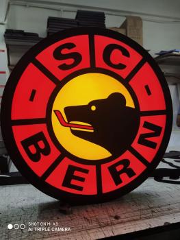 ​SC Bern Logo Led Leuchtschild Wandleuchte! (rund)