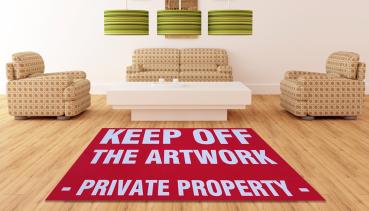 Keep off rectangular Carpet!