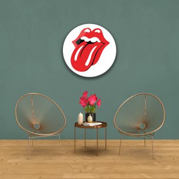 Rolling Stones Art Design round special Glass Picture!