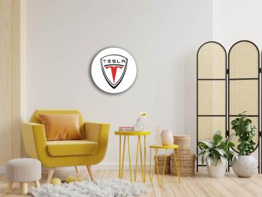 Tesla Art Design rundes spezial Glasbild!