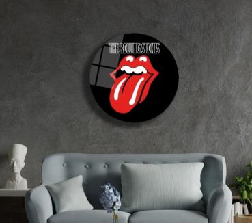 Rolling Stones Art Design round special Glass Picture!