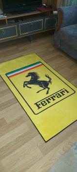 Ferrari logo rectangular carpet!