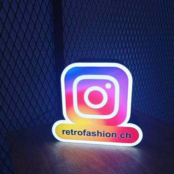 Instagram, Social Media, Influencer Logo Led Leuchtschild Wandleuchte!