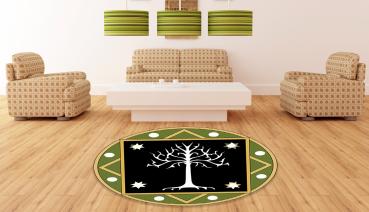White tree of Gondor Logo runder Teppich!