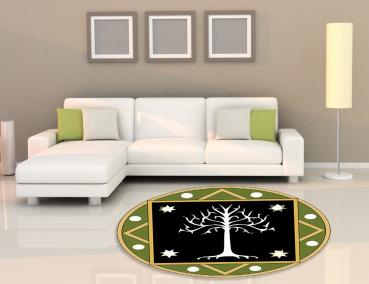 White tree of Gondor Logo runder Teppich!