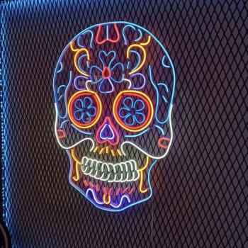 Neon Led Mexican Skull of Death​ wall lamp for your home, office or shop!