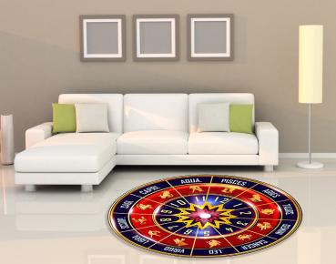 Zodiac Calendar Logo round carpet!