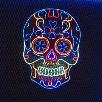 Neon Led Mexican Skull of Death​ wall lamp for your home, office or shop!