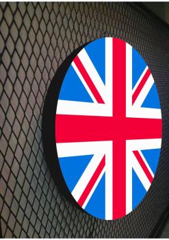 English Flag Logo Led Illuminated Sign Wall Light! (round)